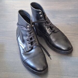 Thursday Black Leather Boots Sz 10